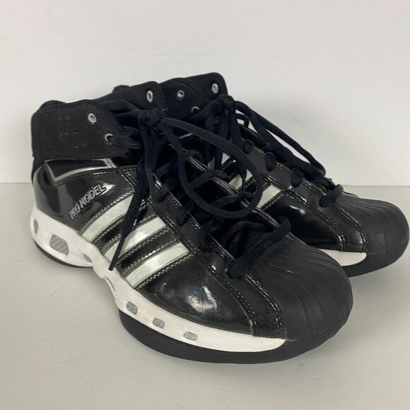 Adidas Pro Model TC Basketball Shoes Mens 8.5 Team Color Black White Shell Toe - Picture 3 of 14